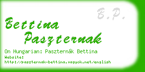 bettina paszternak business card
